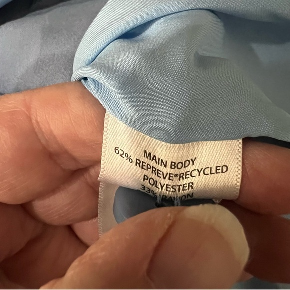 Open Edit Blue Recycled blended Cotton Button down vest R7 - Picture 4 of 4